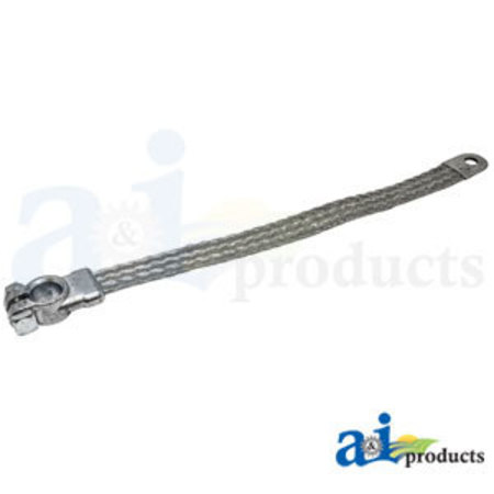 A & I PRODUCTS Ground Strap, 13", 2 Ga. 8" x2" x0.5" A-26A314